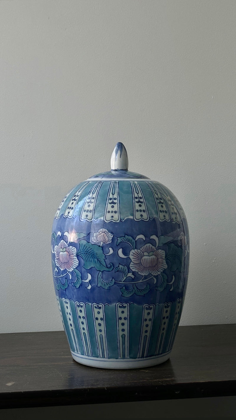 Large Hand Painted Chinese Jar