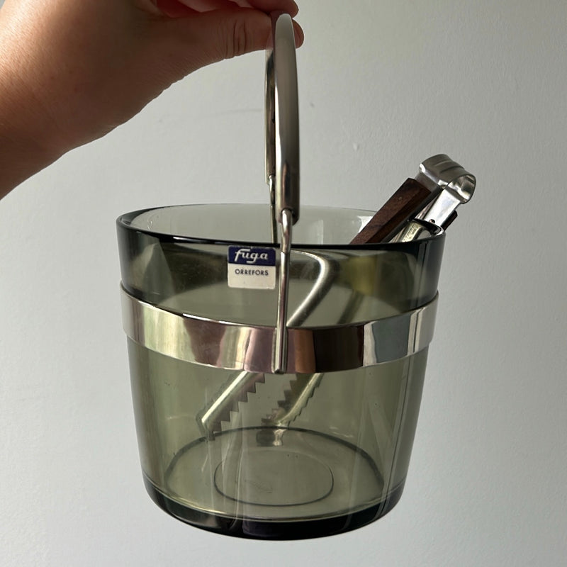 Mid Century Ice Bucket by Sven Palmqvist for Orrefors (Sweden)