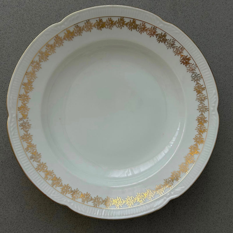 Gold & White Porcelain Plates