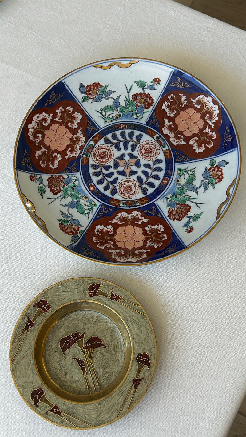 Rare Hand Painted Imari Big Decorative Plate