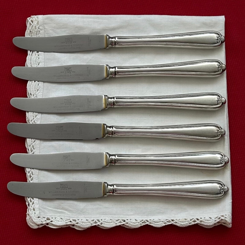 Antique "Sheffield" Set Of Dessert Knives