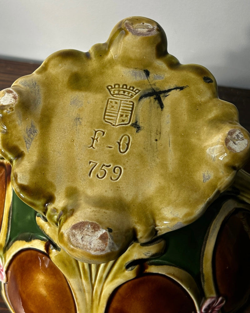 Rare Art Nouveau Onnaing (France) Cachepot, 1900s