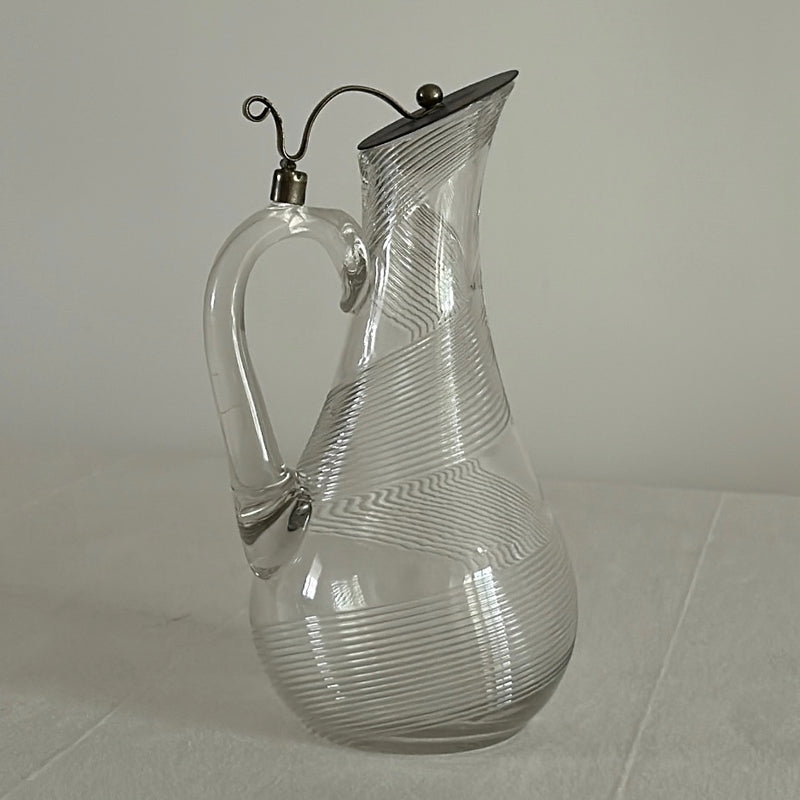 Glass & Metal Oil Pitcher