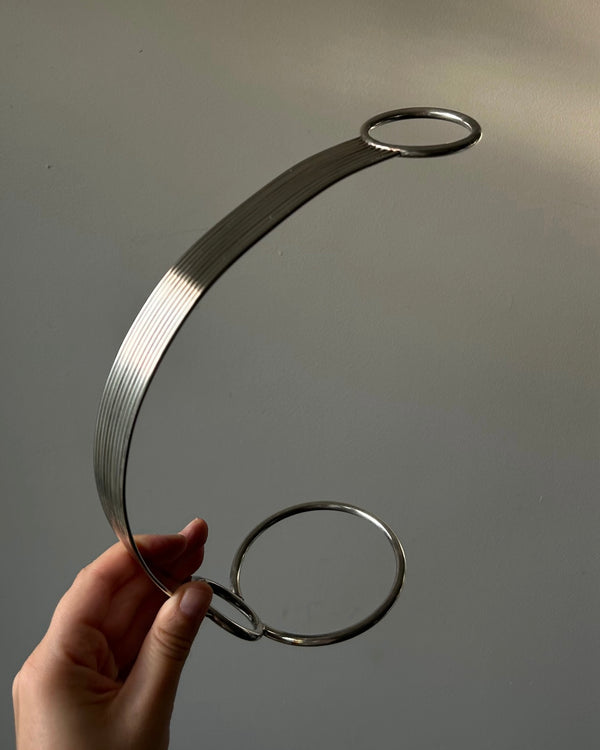 Modernist Silver Plated Wine Bottle Holder
