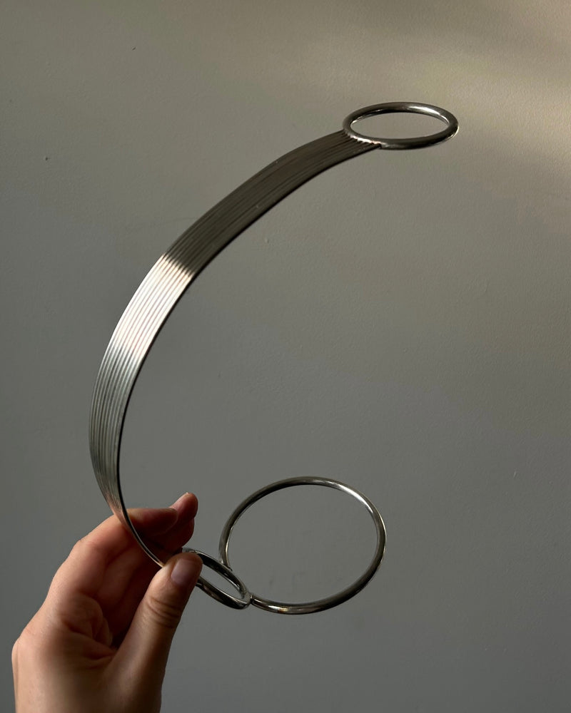Modernist Silver Plated Wine Bottle Holder