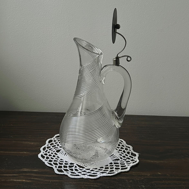 Glass & Metal Oil Pitcher