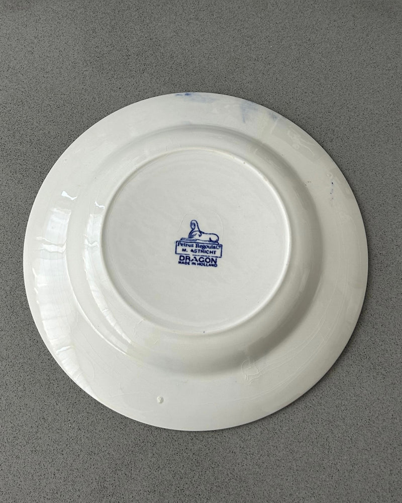 Petrus Regout Maastricht “Dragon” Blue & White Plate