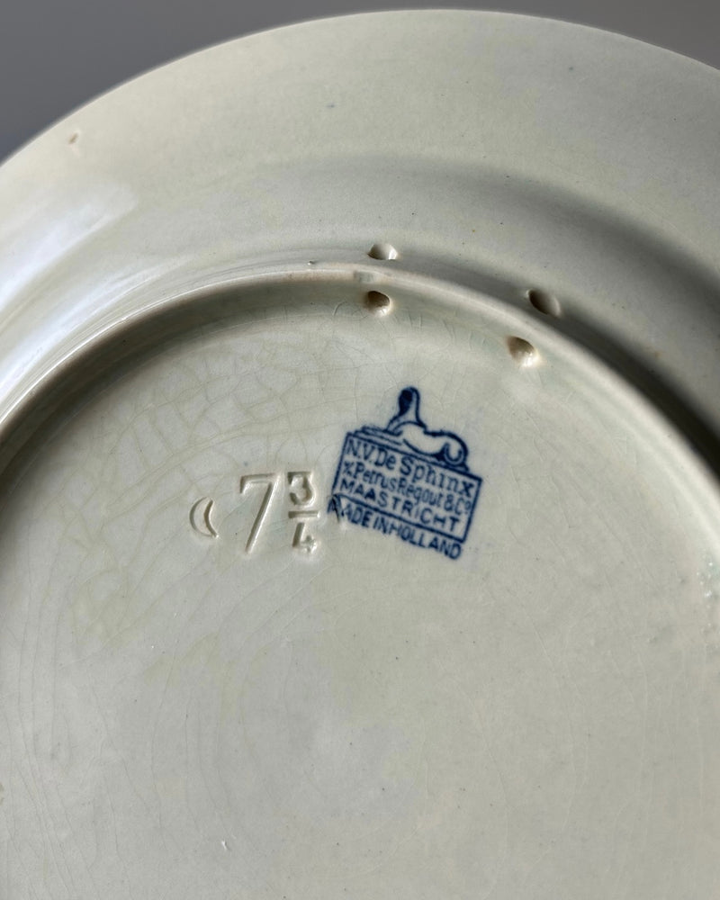 Rare Decorative Plate by Petrus  Regout, Holand