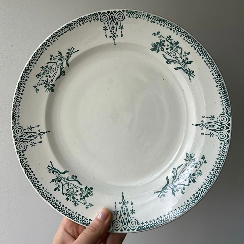 Antique Sarreguemines Pedestal Plate