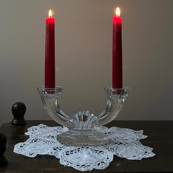 Val Saint Lambert Crystal Candleholder