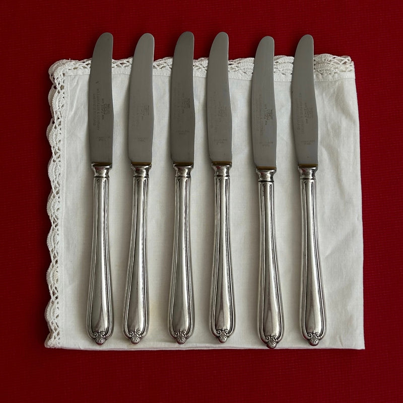 Antique "Sheffield" Set Of Dessert Knives