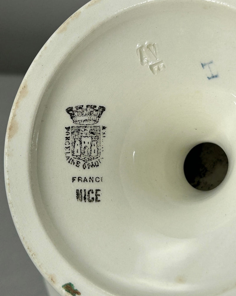 French Hand Painted Pedestal Bowl