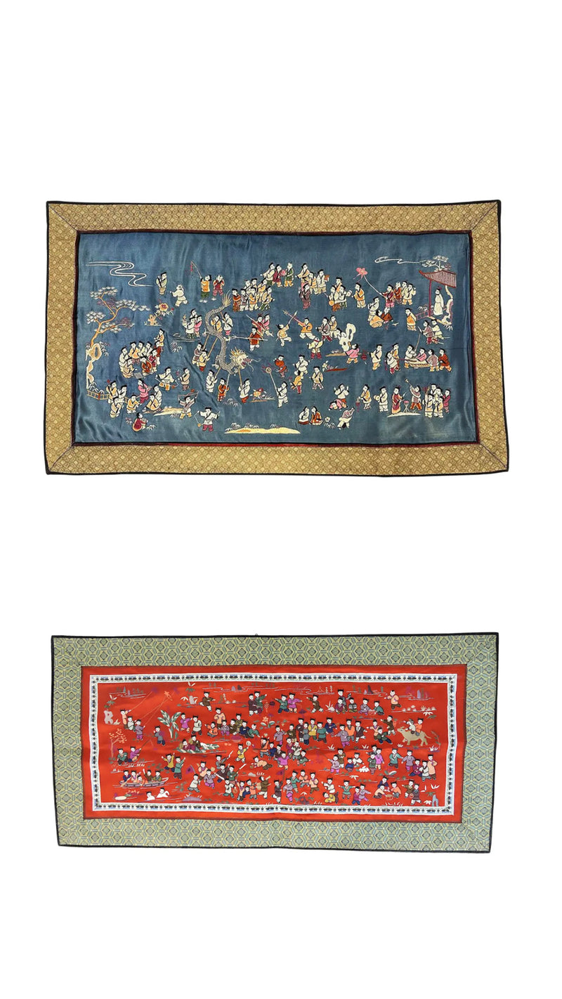 Rare Chinese Silk Embroidered Panel