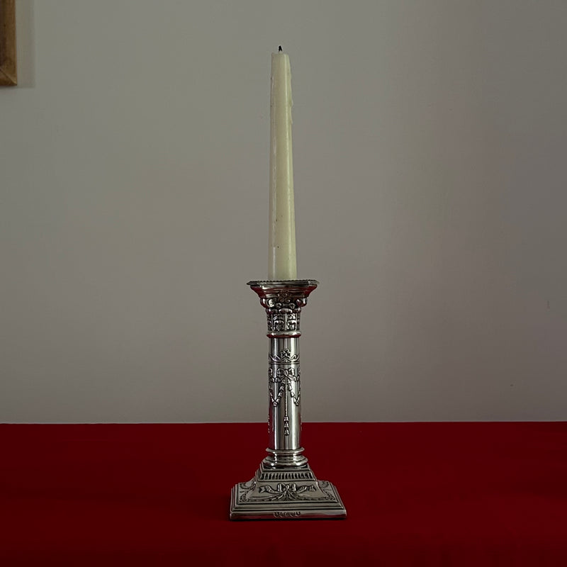 Antique Victorian Silver Plated Candleholder