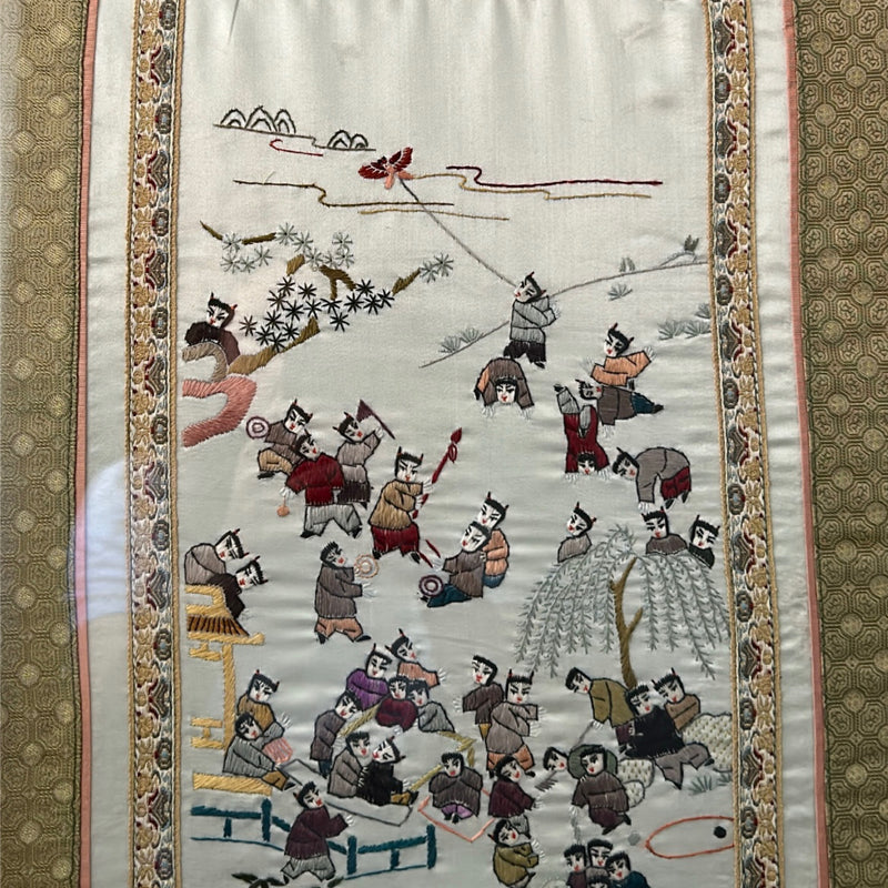 Rare Chinese Silk Embroidered Panel