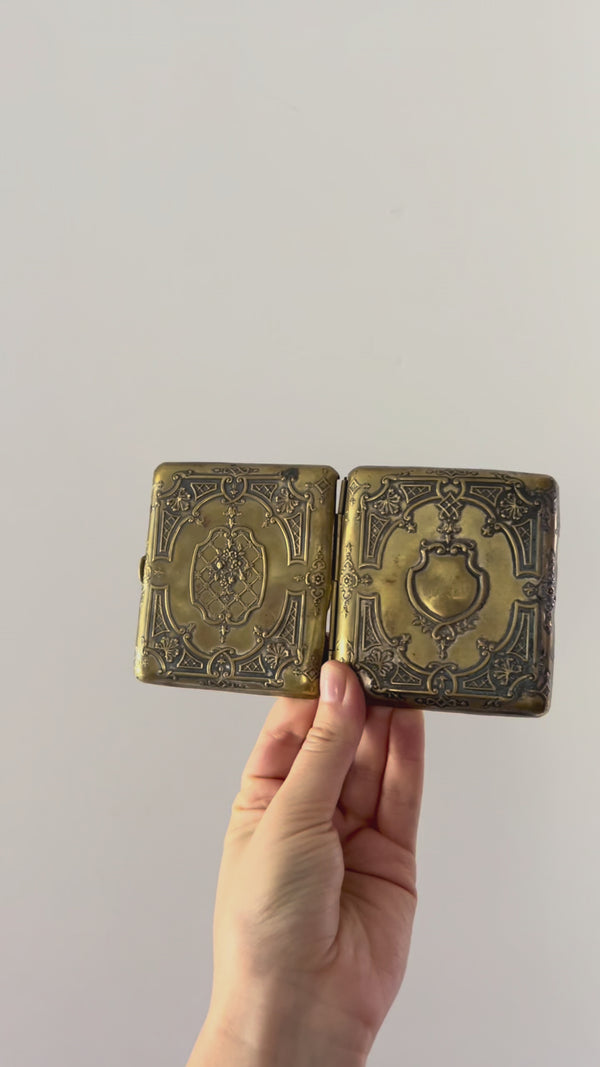 Antique Brass Cigarette Case, 19th Century