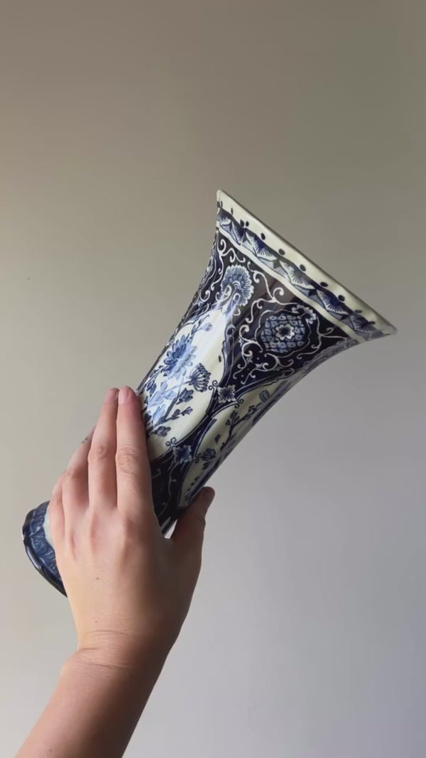 Antique Delfts Blue & White Vase