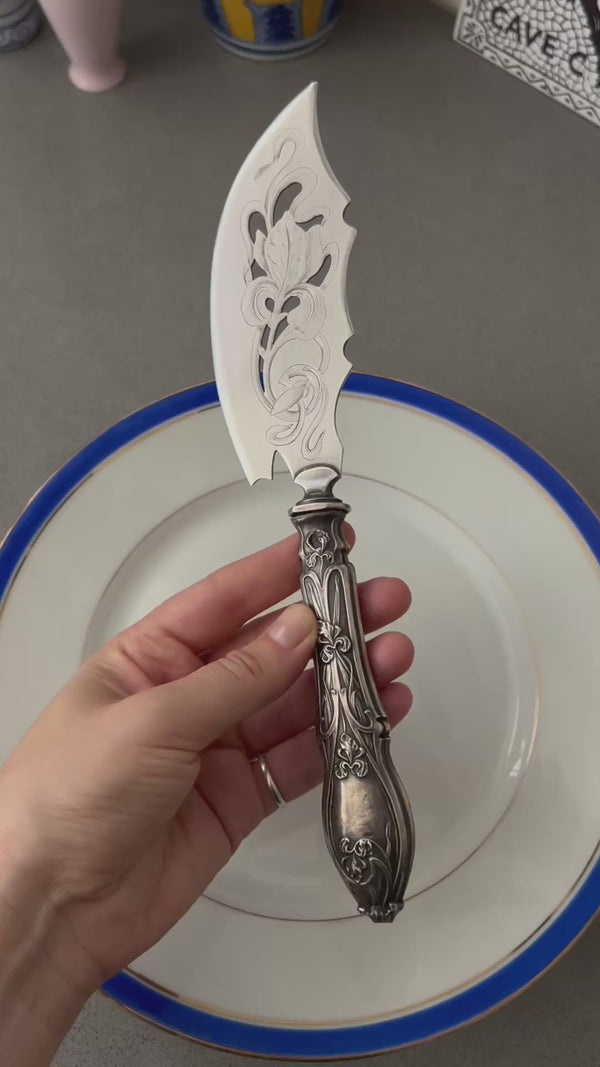 Rare Silver Plated Art Nouveau Cake Server