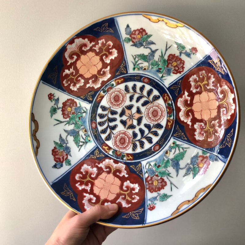 Rare Hand Painted Imari Big Decorative Plate