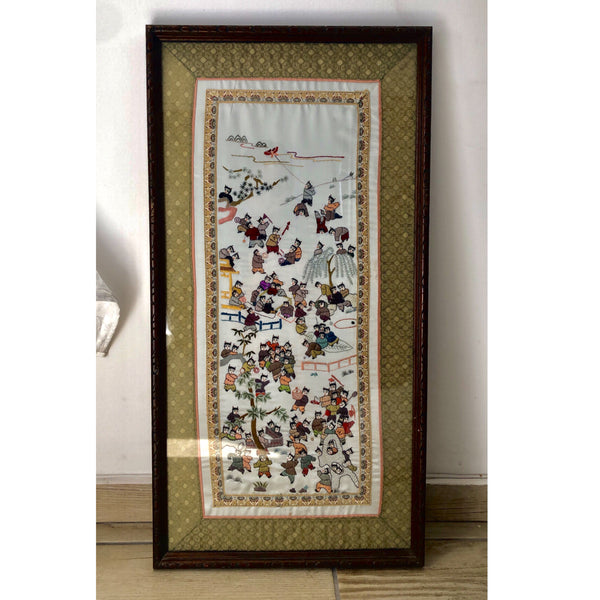 Rare Chinese Silk Embroidered Panel