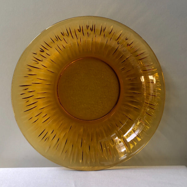 Amber Glass Serving Plate